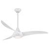 Light Wave 1 Light 52 in. Indoor Ceiling Fan in White