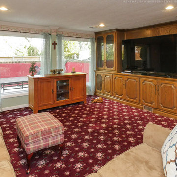 Relaxing Family Room with New Picture Windows - Renewal by Andersen Long Island,