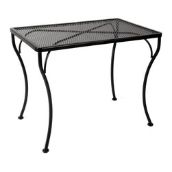Bistro Rectangle Mesh Dining Table - Outdoor Pub And Bistro Tables