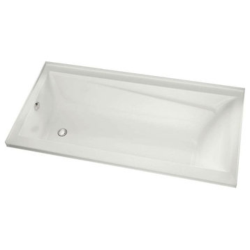 MAAX Exhibit Left Hand Soaking Bathtub with Integrated Tiling Flange, White