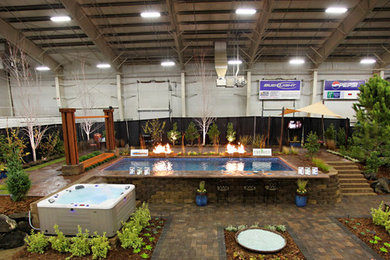 Inspiration for a mid-sized timeless pool remodel in Seattle