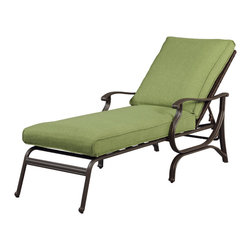 Pembrey Patio Chaise Lounge with Moss Cushion - Products