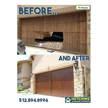Crash into Garage Door Before and After