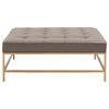 Essentials For Living Stitch and Hand Upholstered Coffee Table Grey