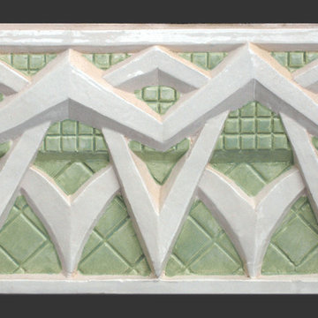 Deco Dart Cornice created for bath remodel