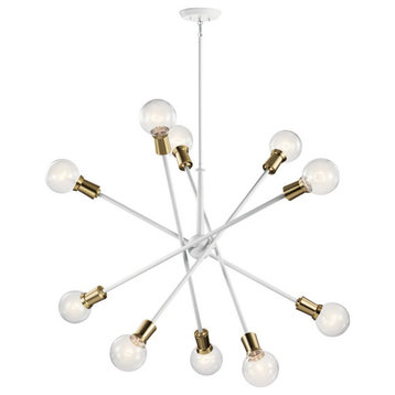 Kichler Armstrong 1 Tier 10-Light Chandelier 43119WH, White