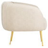 Safavieh Couture Alena Accent Chair, Oatmeal, Poly Blend