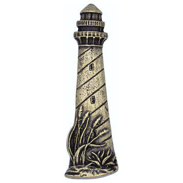Lighthouse Cabinet Pull, Antique Brass