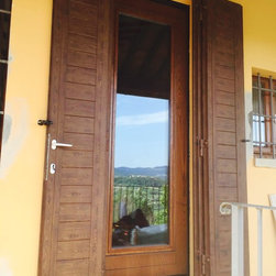 Portone Blindato Vetrato in Castagno - Front Doors