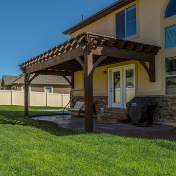 12' x 24' 11" Attached Timber Frame DIY Pergola Kit for Backyard Patio