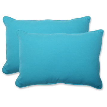 Veranda Turquoise Over-Sized Rectangular Throw Pillow Set of 2