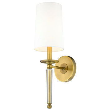 Z-Lite 810-1S-WH Avery 19" Tall Wall Sconce - Rubbed Brass