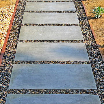 Concrete Paver Walkway & Gravel