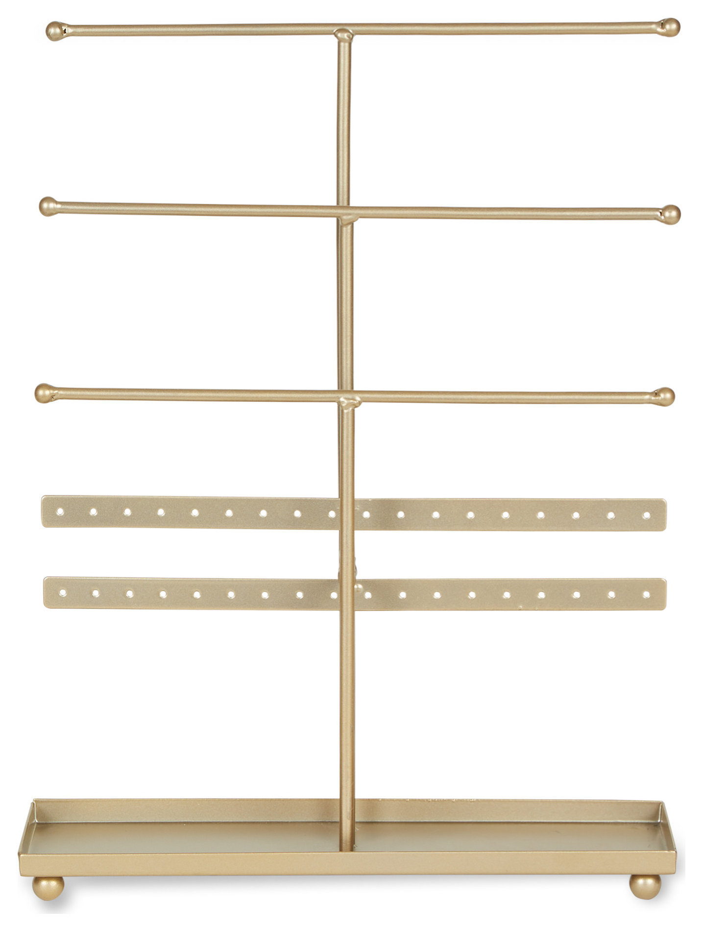 Rose Gold Matte 3 Tier Jewelry Organizer - Transitional - Jewelry Boxes ...