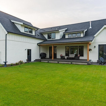 James Hardie Board & Batten and Lap Siding in White