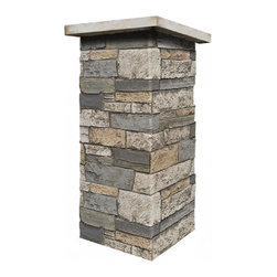 C141-BRIGHTON STONE COLUMN WRAP (CAPS SOLD SEPARATELY) - Wall Panels