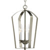 Roseto PP4569 Lily 3 Light 10"W Taper Candle Chandelier - Brushed Nickel