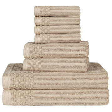 8 Piece Classic Super Absorbent Towel Set, Ivory