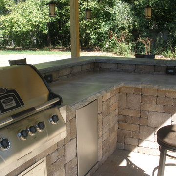 Outdoor covered kitchen