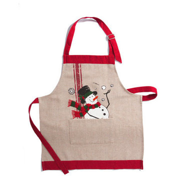 Frosty Christmas Kids Apron 22 by 16-Inch