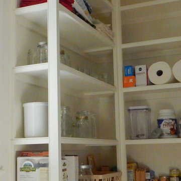 custom shelves in pantry