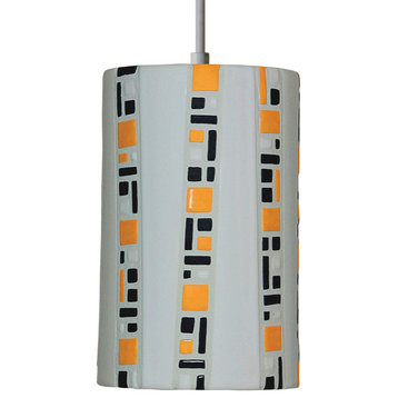A19 Lighting PM20310-WH-BCC 1-Light Ladders Pendant White (Black Cord & Canopy)