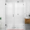78"x59" Frameless Shower Door Wall Hinge, Matte Black