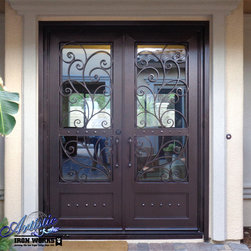 Portini - Iron and Glass Front Entry Door - Front Doors