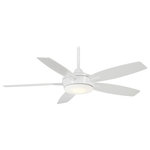 Minka Aire - Minka Aire Espace 52" Ceiling Fan F690L-WH - 52" Ceiling Fan from Espace collection in White finish. Number of Bulbs 1. Max Wattage 18.00. No bulbs included. 52" 5-Blade LED Ceiling Fan in a White Finish with White Blades and Etched Opal Glass No UL Availability at this time.