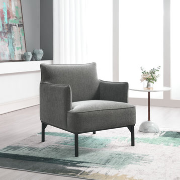 Gatsby Fabric Accent Chair, Gray