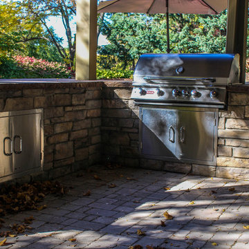 Stainless Steel Grill and Oven for Amazing Outdoor Stone Kitchen