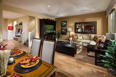 Trendy family room photo in Las Vegas