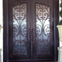 Milan Wrought Iron Double Door - Front Doors