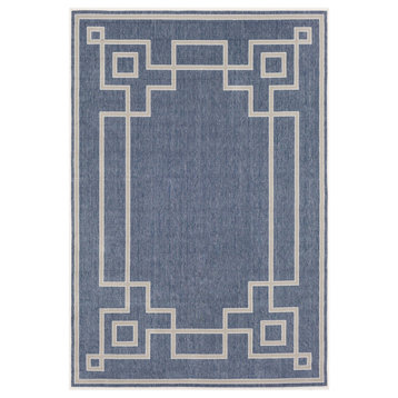 Alfresco Transitional Charcoal, Taupe Area Rug, 7'6"x10'9"