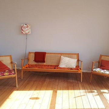 Mid Century Garnitur ohne Polster, Neuanfertigung