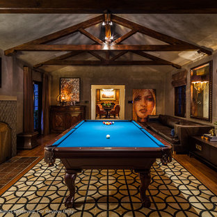 Inspiration for a contemporary home theater remodel in Santa Barbara