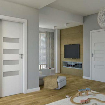 Glenview Haus Eco Veneer Modern Interior Doors Gallery Project | DBEV-CNT-H