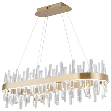 LED Chandelier, Gold