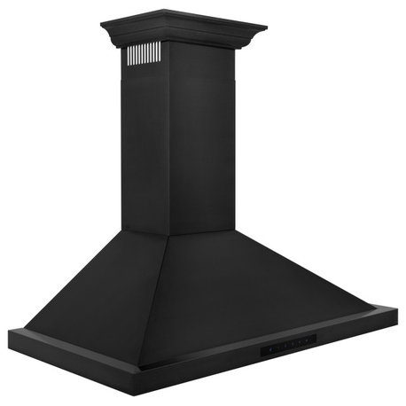 ZLINE 36" Convertible Vent Wall Mount Hood in Black Stainless (BSKBNCRN-36)