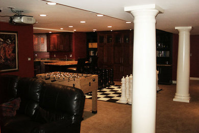 Example of a classic family room design in Salt Lake City