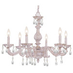 Crystorama - Paris Market 6 Light Clear Spectra Crystal White Chandelier - The Paris Market collection offers a casual yet elegant aesthetic with every fixture. The hand painted frame features a vintage, distressed look, perfect for a modern farmhouse light fixture adding character and style to a room. The Paris Market is ideal for coastal, industrial, and transitional interiors.