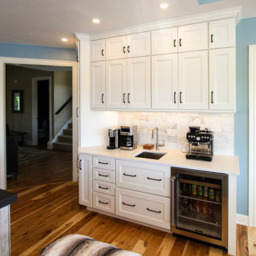 White and Gray Kitchen with Massive Storage Solutions