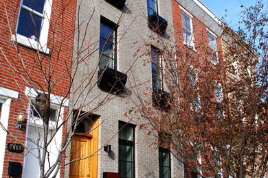 Home design - small contemporary home design idea in Philadelphia