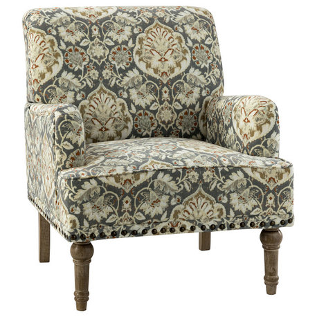 34.8" Comfy Living Room Armchair With Arms, Pine