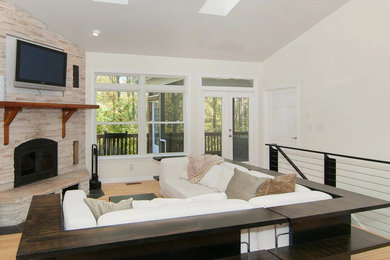 Inspiration for a contemporary living room remodel in Charleston