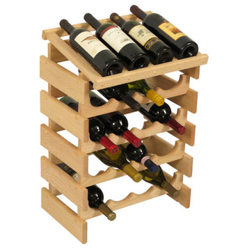Wooden Mallet Dakota 5 Tier 20 Bottle Display Top Wine Rack in Natural