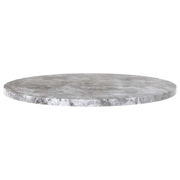 Cypher Dining Table Top Marble Look Grey 55", Grey