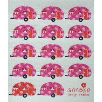 Swedish Dishcloth Pink Camper Van