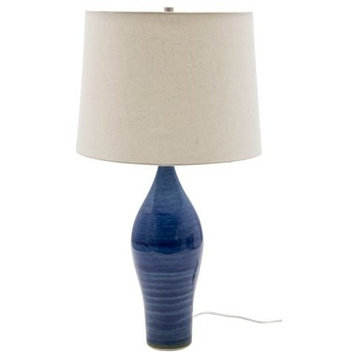 House of Troy GS170 Scatchard 1 Light 27"H Vase Table Lamp - Blue Gloss