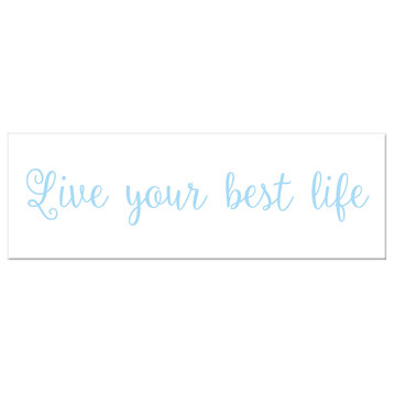 Live Your Best Life 12"x36" Canvas Wall Art, Blue